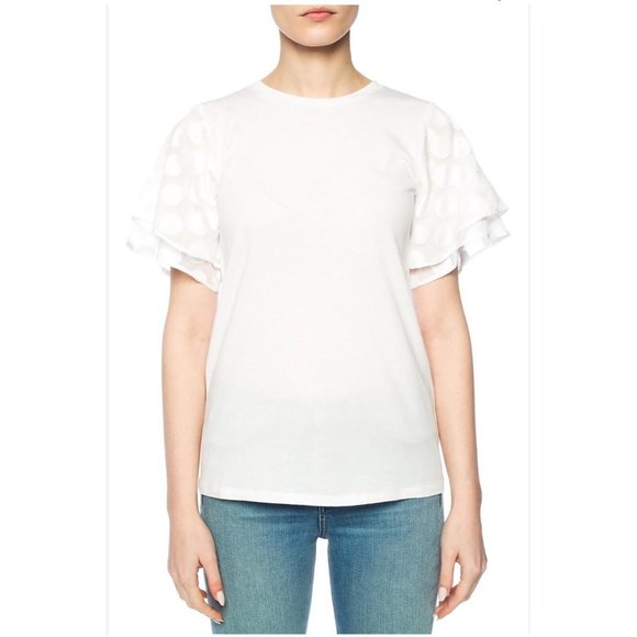 MICHAEL MICHAEL KORS EMBROIDERED CIRCLES SHIRT Sz M - Picture 2 of 8